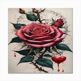 Rose Tattoo 2 Canvas Print