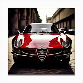 Alfa Romeo Car Automobile Vehicle Automotive Italian Brand Logo Iconic Performance Stylis (1) Canvas Print