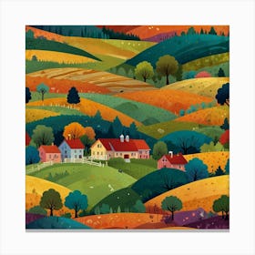 Autumn Countryside Canvas Print