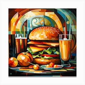 Contemporary Burgers Modern Art Canvas Print