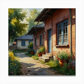 Russian Village Canvas Print