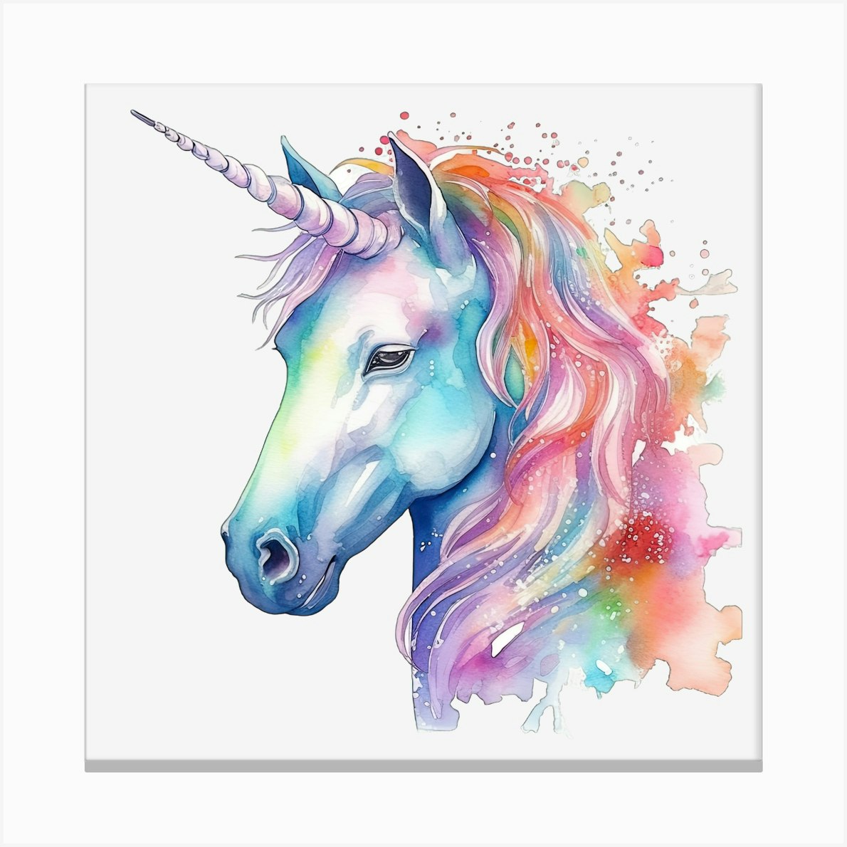Unicorn 7 Canvas Print by Aloke Design