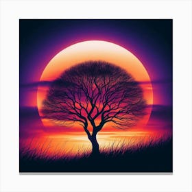 Sunset Tree 18 Canvas Print