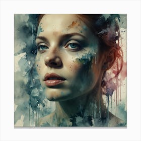 Watercolor Of A Woman 16 Canvas Print