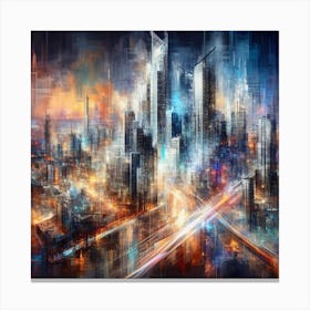 Futuristic Cityscape 10 Canvas Print