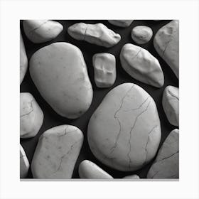 Rocks On A Black Background 1 Canvas Print