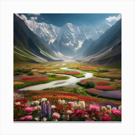 Valley Of Flowers Canvas Print