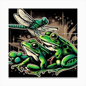 Frog Street Art 8 Canvas Print