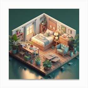 Isometric Art, house deream 3d 14 Canvas Print