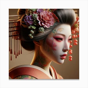 Japan Geisha Visual 81 Canvas Print