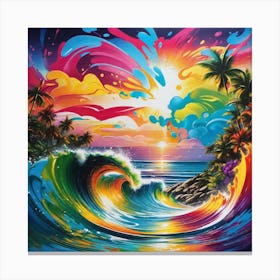 Rainbow Wave 3 Canvas Print