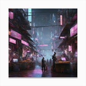 Futuristic City 1 Canvas Print