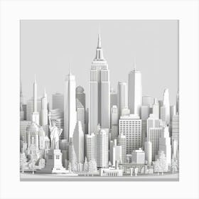 A Stunning Illustration Of New York City Rendered Eusg5zchsj Wsyflerbf A Poppuqlzqism Iuwfp17fg Canvas Print