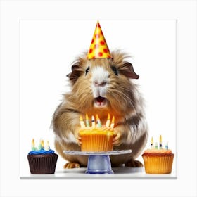 Birthday Guinea Pig Canvas Print