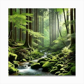 Mossy Forest 19 Canvas Print