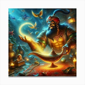 Genie Of The Lamp 2 Canvas Print