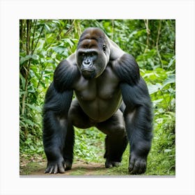 Gorilla In The Forest 1 Canvas Print