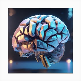 Brain In 3d 3 Canvas Print