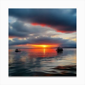 Sunset On The Water 23 Canvas Print