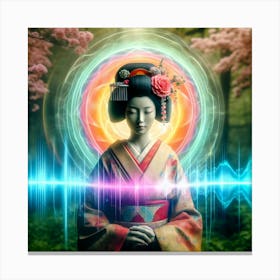 Creative Geisha Illustration 65 Canvas Print