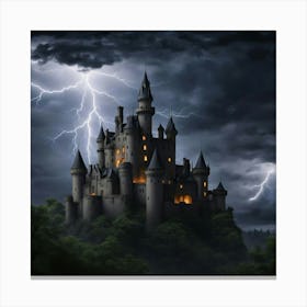 Castle In The Storm 2 Canvas Print