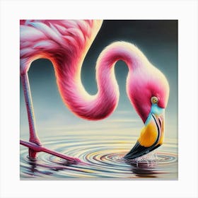 Pink Flamingo 1 Canvas Print