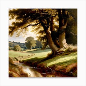 Stream In The Countryside 4 Canvas Print