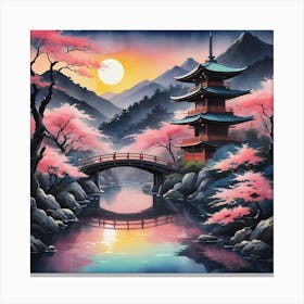 Japanese Pagoda Canvas Print