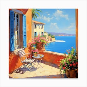 Mediterranean View Canvas Print