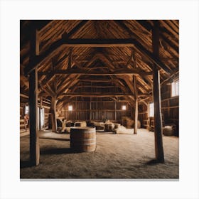 Barn Interior 4 Canvas Print