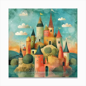 Castle On The Lake Canvas Print