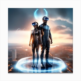 Futuristic Couple 58 Canvas Print