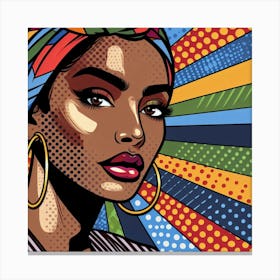 Tumelo Pop Black Woman Canvas Print