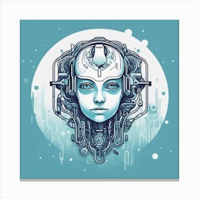 Cyborg Woman Canvas Print