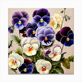 Pansies 1 Canvas Print