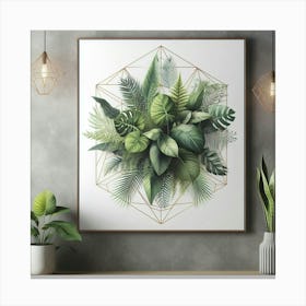 Geometric Plants Canvas Print