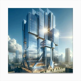 Futuristic Skyscraper Canvas Print