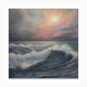 Storm at sea Canvas Print
