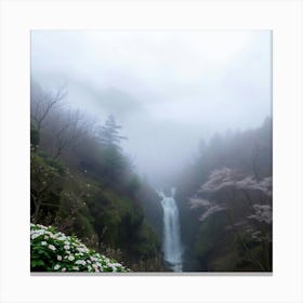 Misty Waterfall Canvas Print