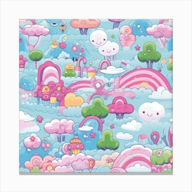 Kawaii Wallpaper Canvas Print