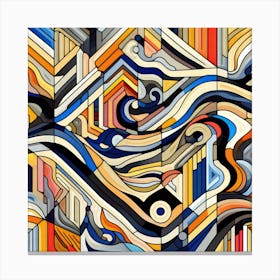 Abstract Visual Connection Canvas Print