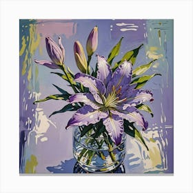 Purple Lilies Canvas Print