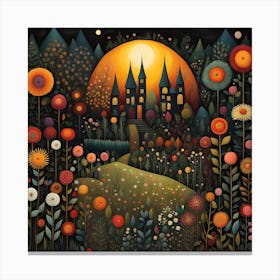 Moonlight In The Garden Canvas Print