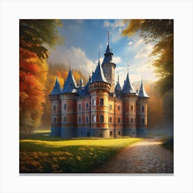 Castle In The Forest 4 Canvas Print