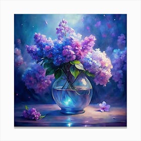 Lilacs In A Vase Canvas Print