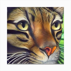 Pretty Jungle Cat Portrait Canvas Print