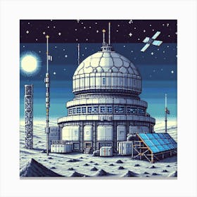 8-bit lunar base 2 Canvas Print