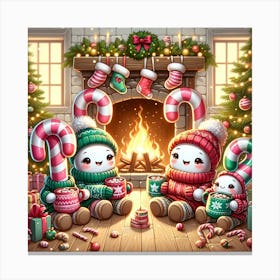 Christmas Bunny Canvas Print