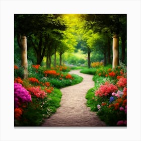 Path In The Garden Canvas Print