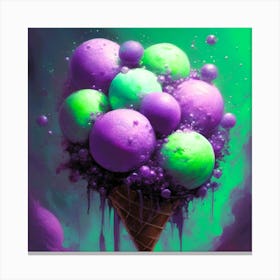 nuclear Ice Cream Cone Canvas Print